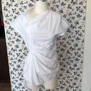 Catherine Malandrino asymmetric draped top Sz 6